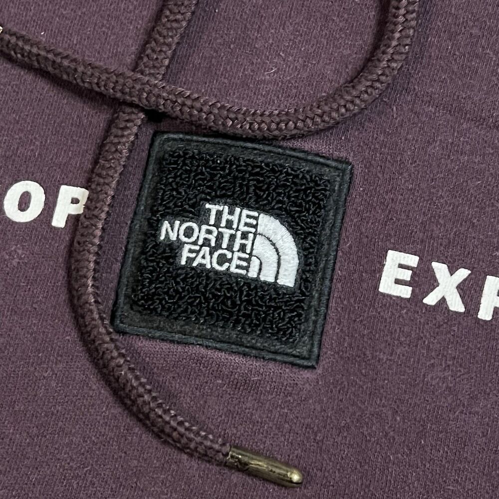 The North Face Hoodie Sweatshirt Never Stop Exploring Mens Sz S Maroon - Picture 3 of 9